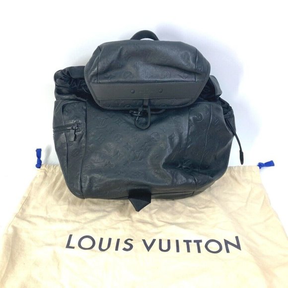 LOUIS VUITTON M43680 Monogram shadow Discovery Backpack Leather Black - Picture 1 of 16